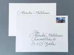 Einladung der Kalligraphin und Schönschreiberin Charlotte von Wrede