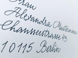 Einladungen der Kalligraphin und Schönschreiberin Charlotte von Wrede